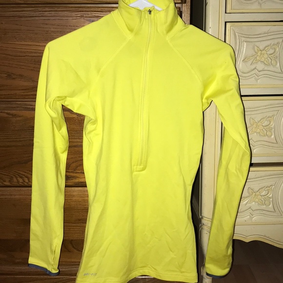 nike yellow running jacket